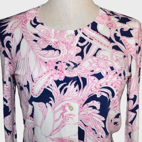 Talbots Beaded Floral Cardigan - Picture 6 of 6